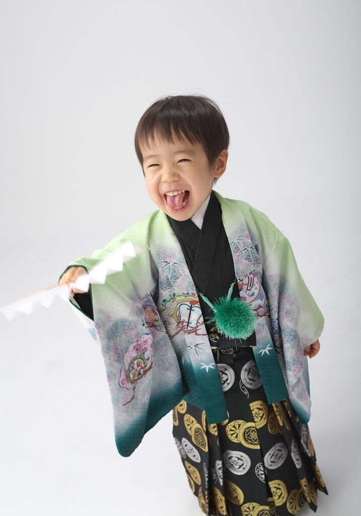 七五三、七五三キャンペーン、兄弟撮影、着物、5歳男の子、3歳男の子 倉敷、早島、岡山、佐藤写真館