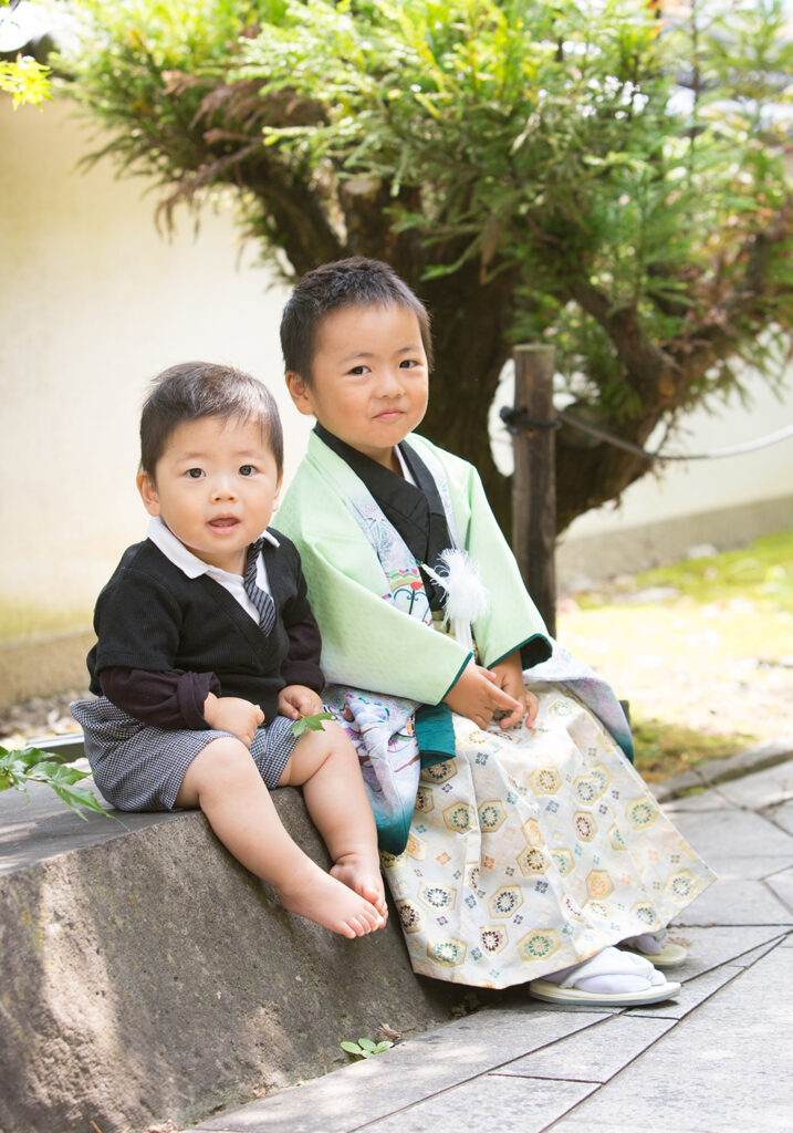 兄弟で七五三ロケ，あらわず観音