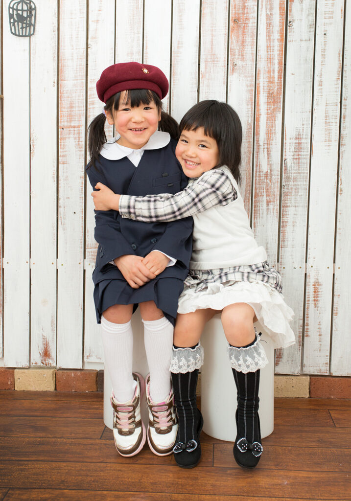 兄弟一緒の入学写真