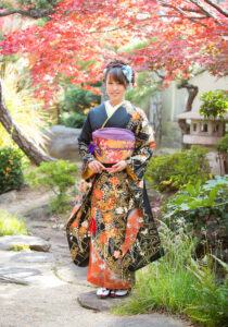 季節を感じる成人写真