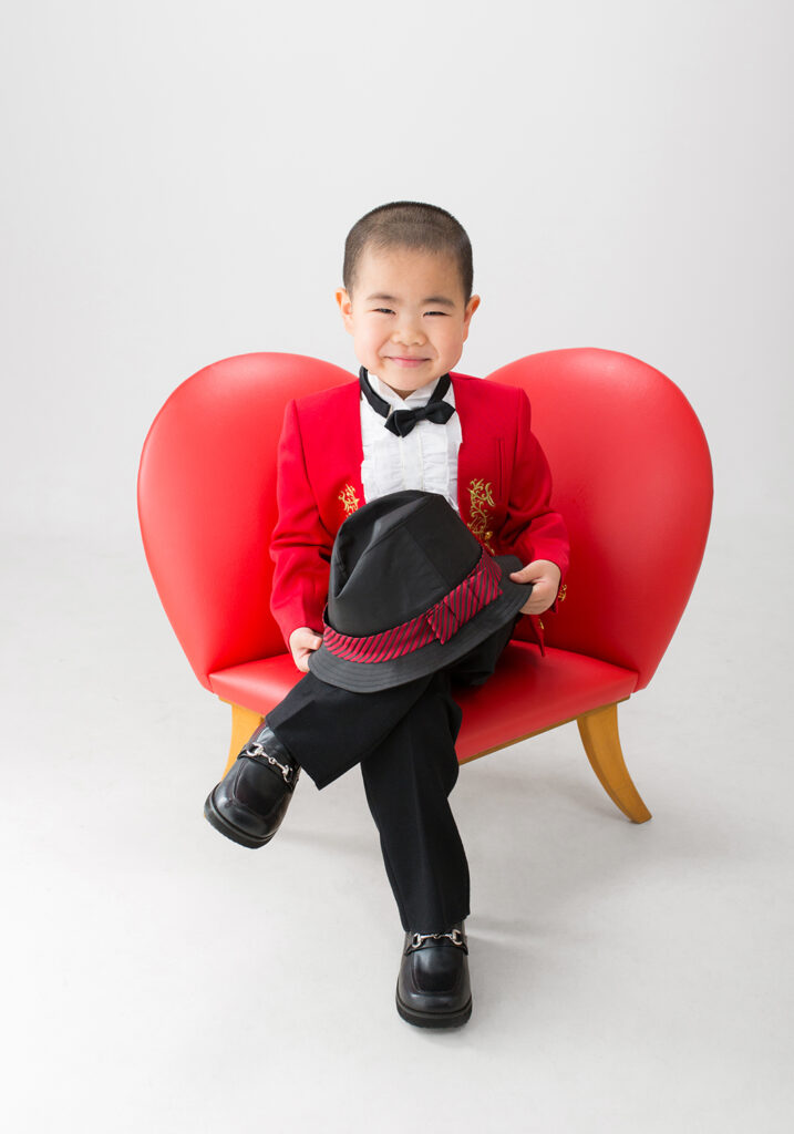 タキシードでの七五三撮影