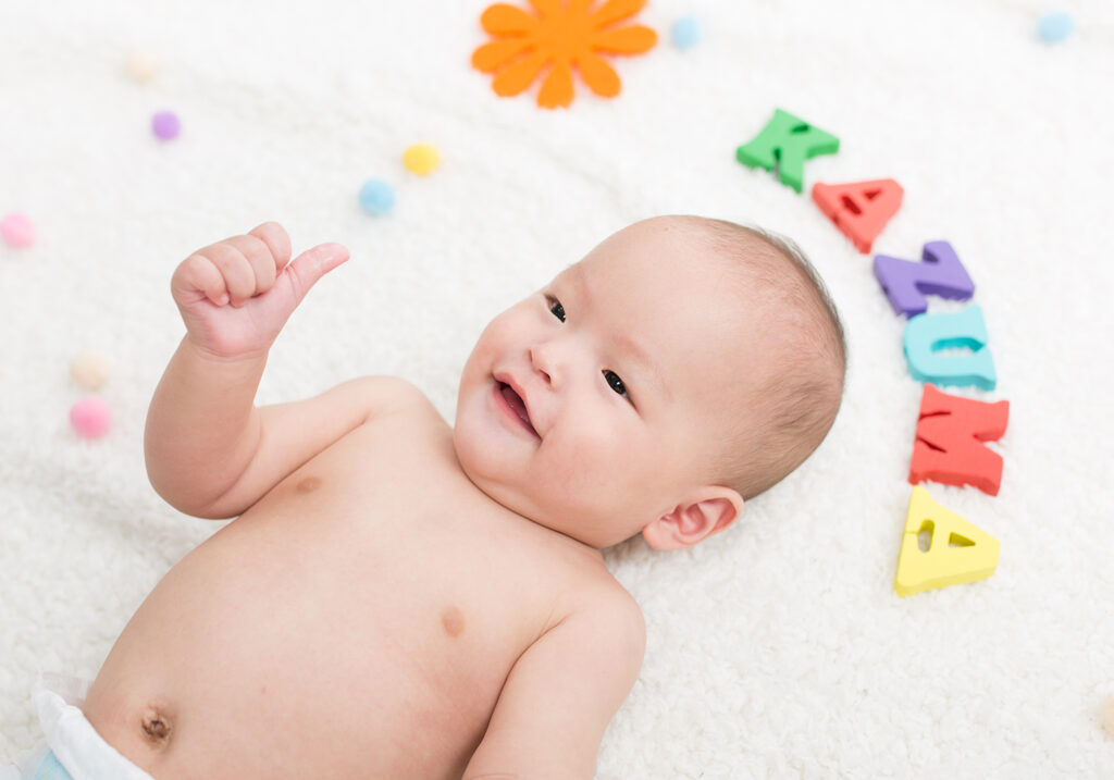 ハーフバースデーの撮影は早島の佐藤写真館へ