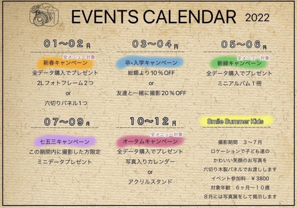 佐藤写真館，キャンペーン