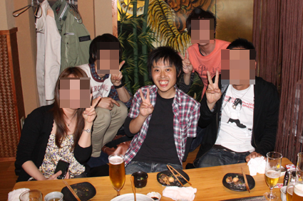 路上仲間と飲み会