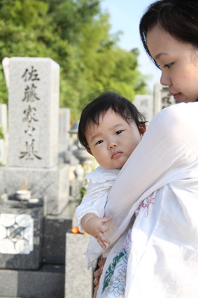 お墓参り　写真
